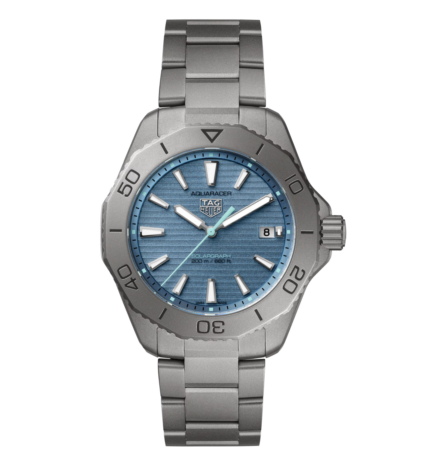 TAG Heuer Aquaracer Professional 200 Solargraph Watch with Titanium Bracelet