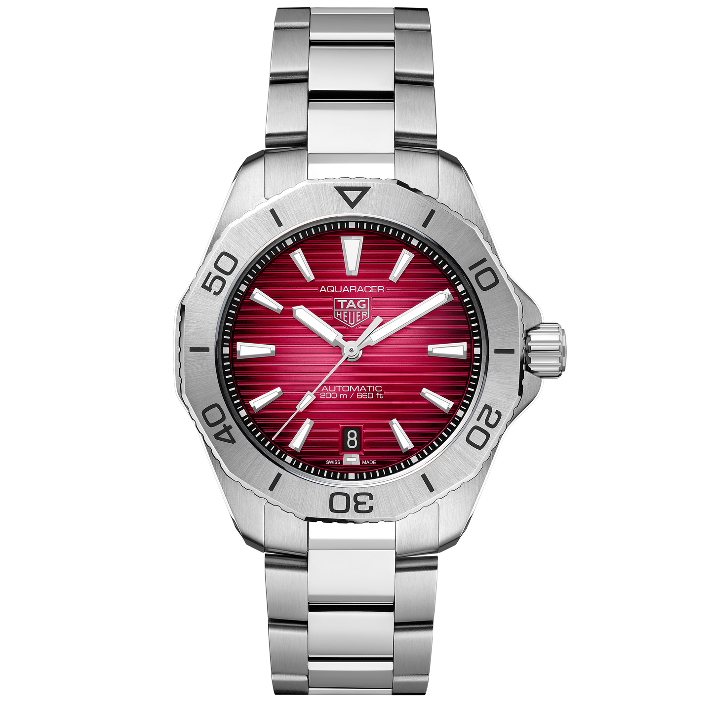 TAG Heuer Aquaracer Professional 200 Watch with Red Dial