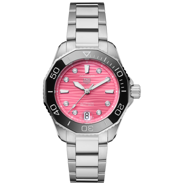 TAG Heuer Aquaracer 300 Watch with a Pink Dial | Fink's
