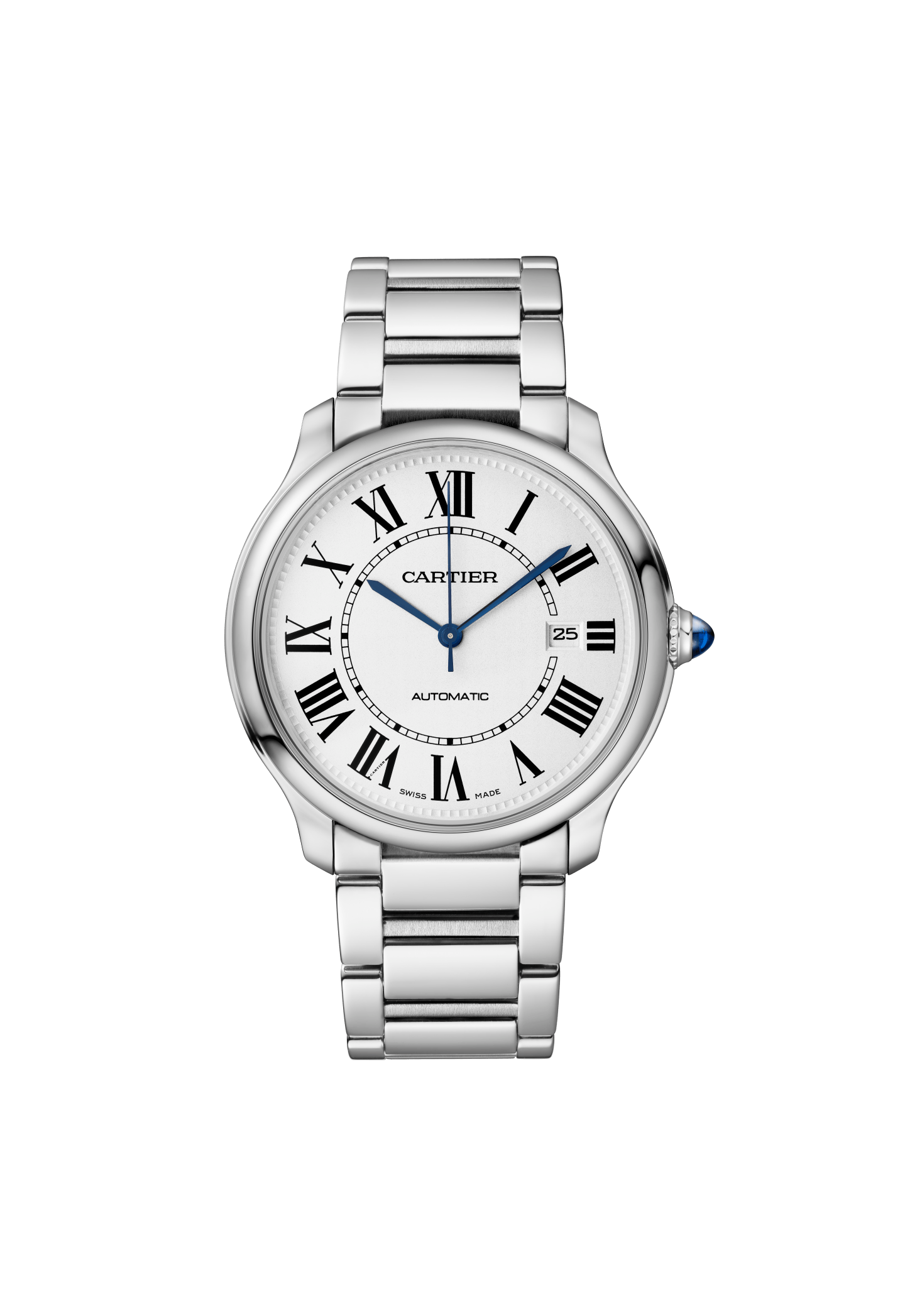 Ronde Must De Cartier Watch with Steel Strap