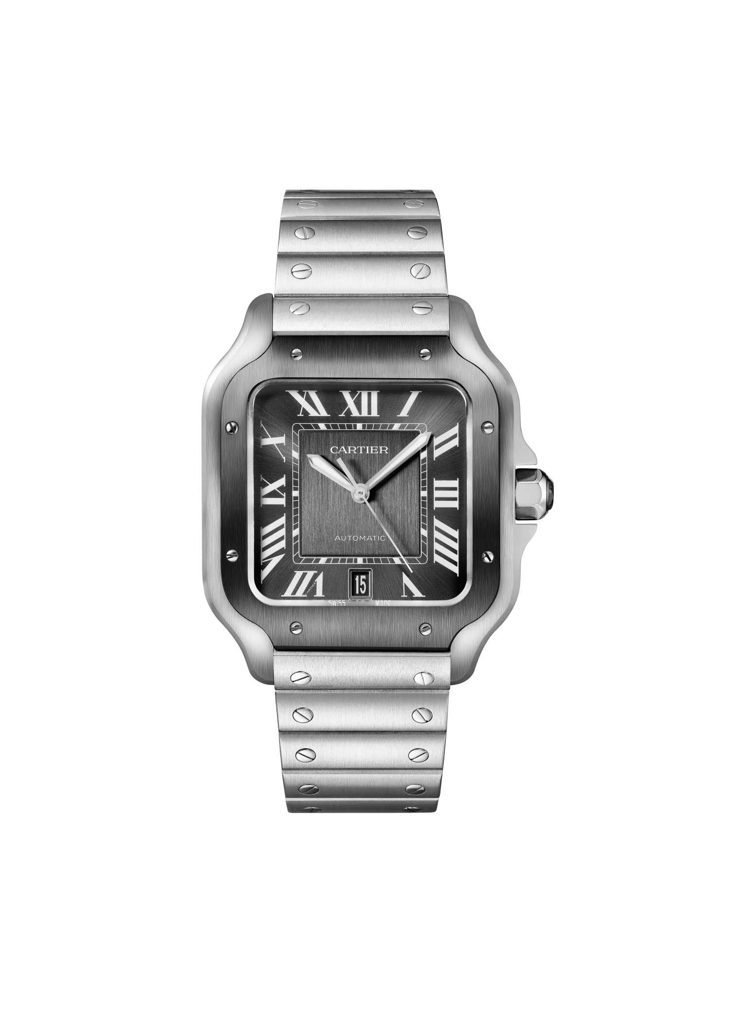 Santos De Cartier Watch, Silvered Opaline Dial | Fink's