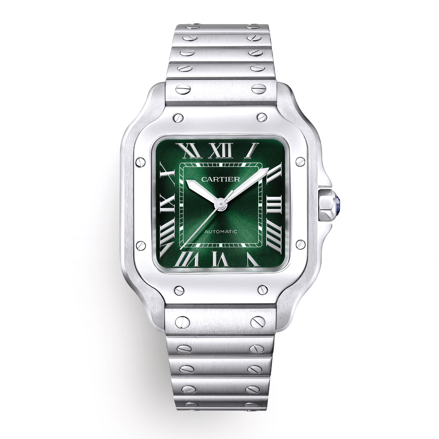 Santos De Cartier Watch with Graduated Green Dial
