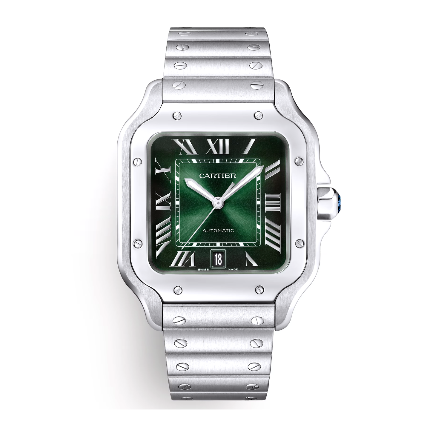 Santos De Cartier Watch with Steel Bracelet