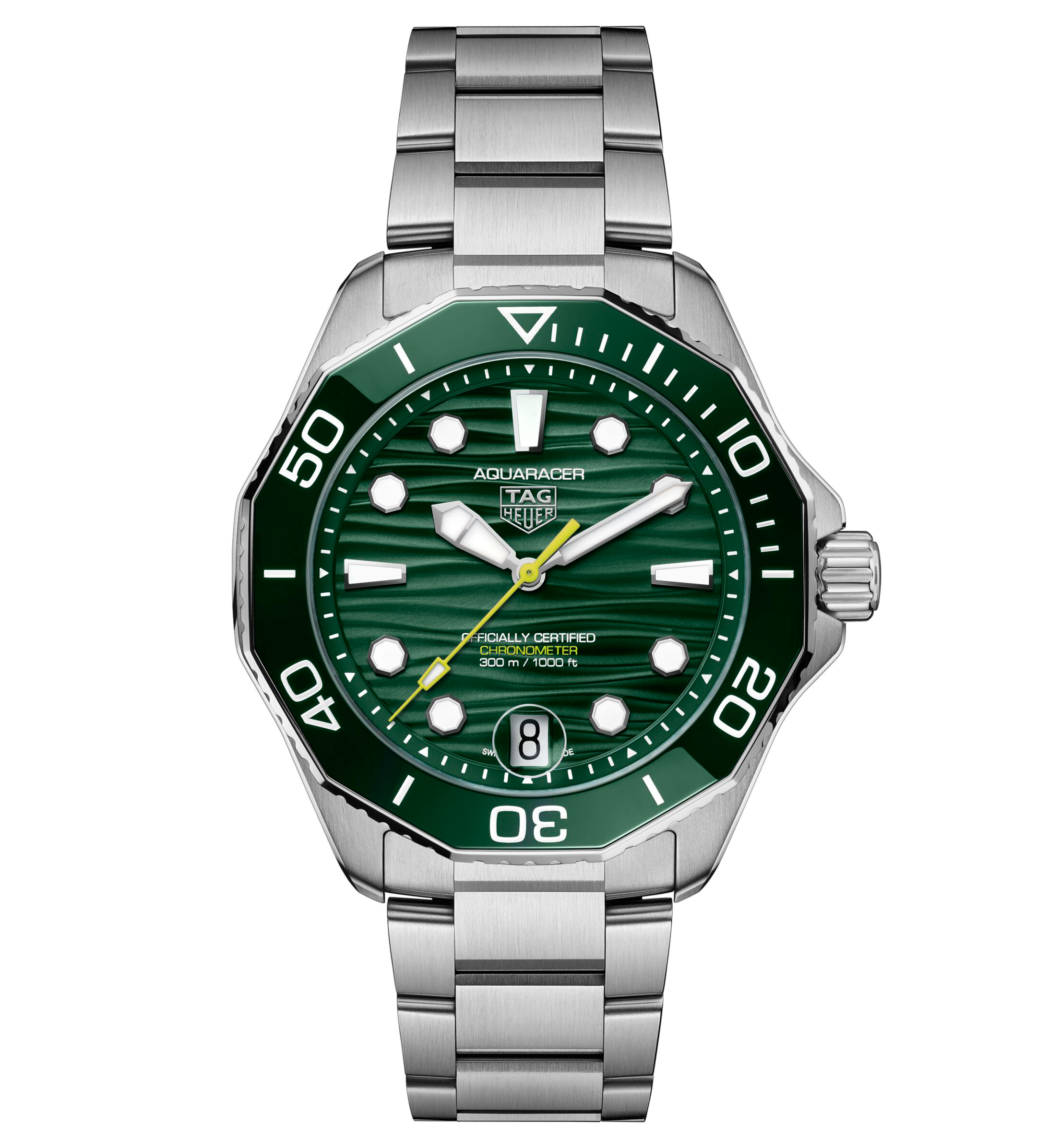 TAG Heuer Aquaracer Professional 300 Date Watch with Green Dial