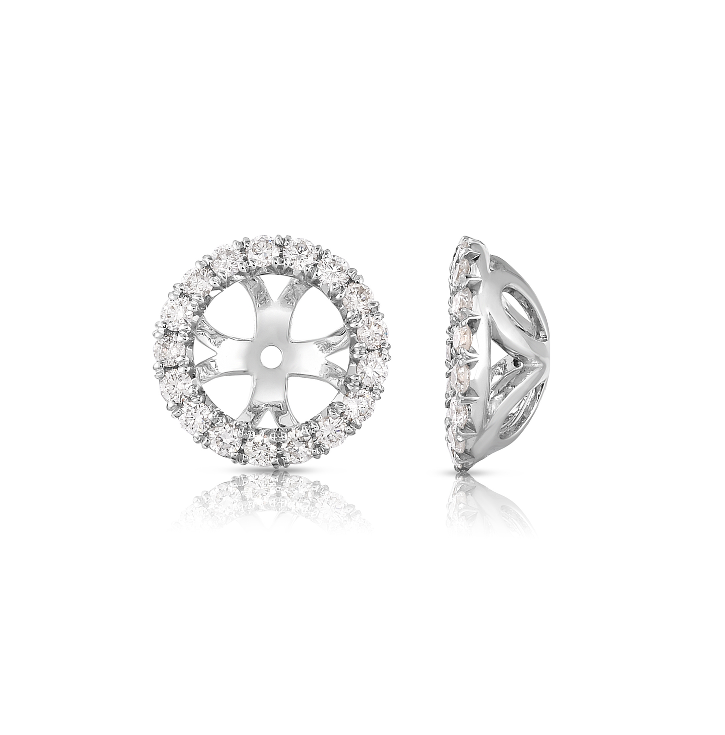 Sabel Collection 14K White Gold Diamond Earring Jackets