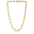 Yellow Gold Oval Link Necklace with Diamonds