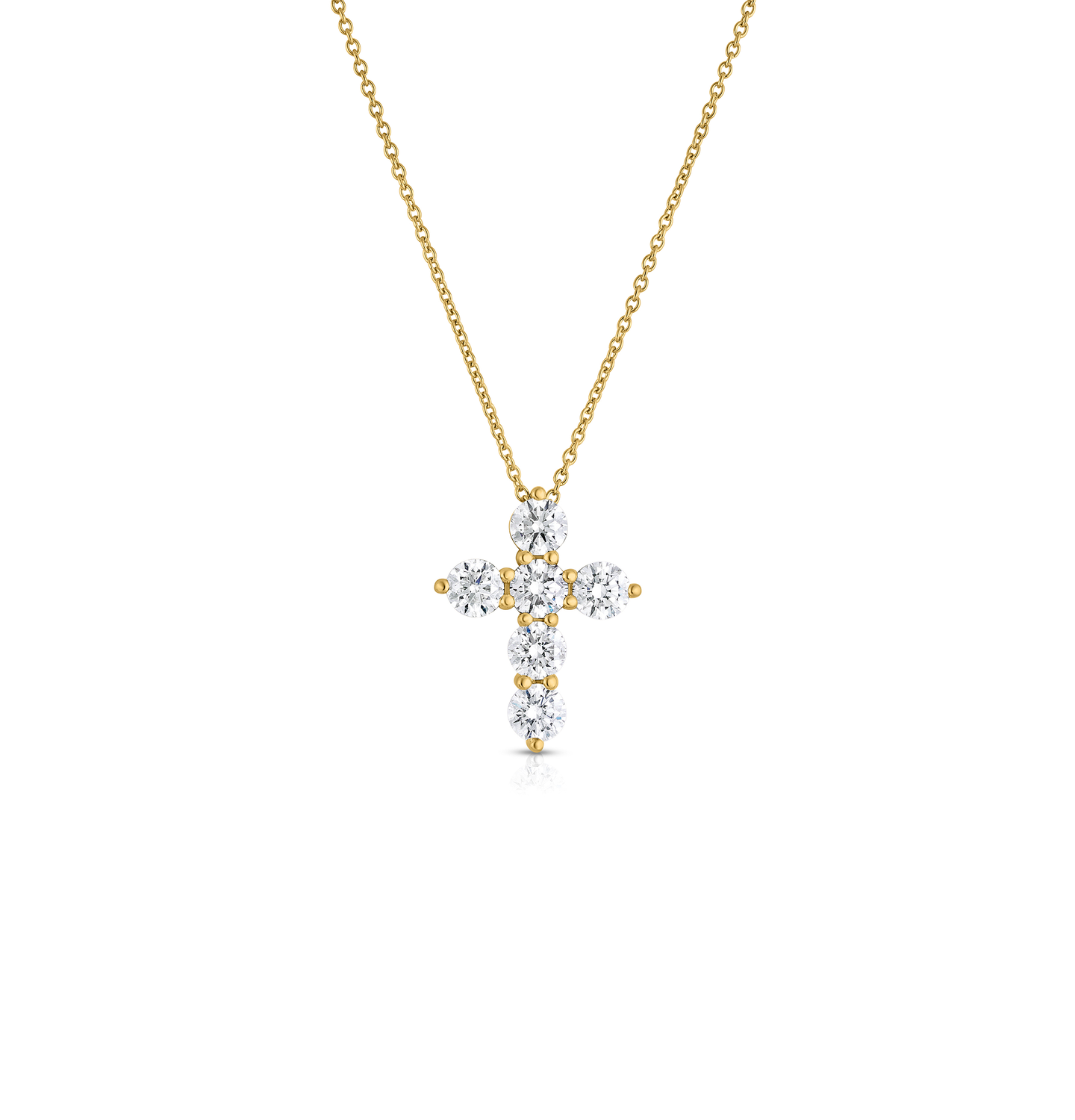 Sabel Collection Yellow Gold Diamond Cross Necklace