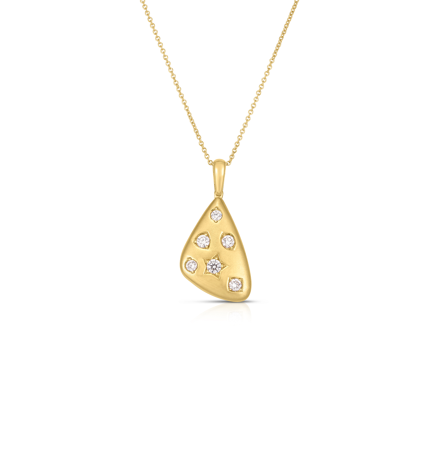 Sabel Collection Yellow Gold Sprinkled Diamond Pendant