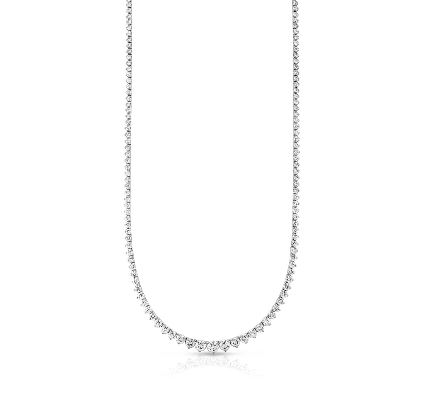 Sabel Collection White Gold Round Diamond Eternity Necklace