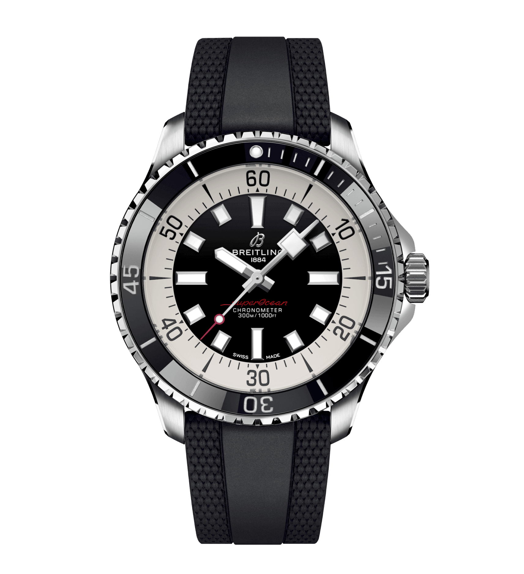 BREITLING Superocean ブラックラバー Breitling Superocean Rubber Strap Black - Helvetus® Switzerland