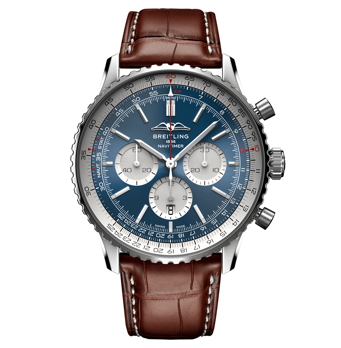 Breitling Navitimer B01 Watch with Alligator Strap, 46mm