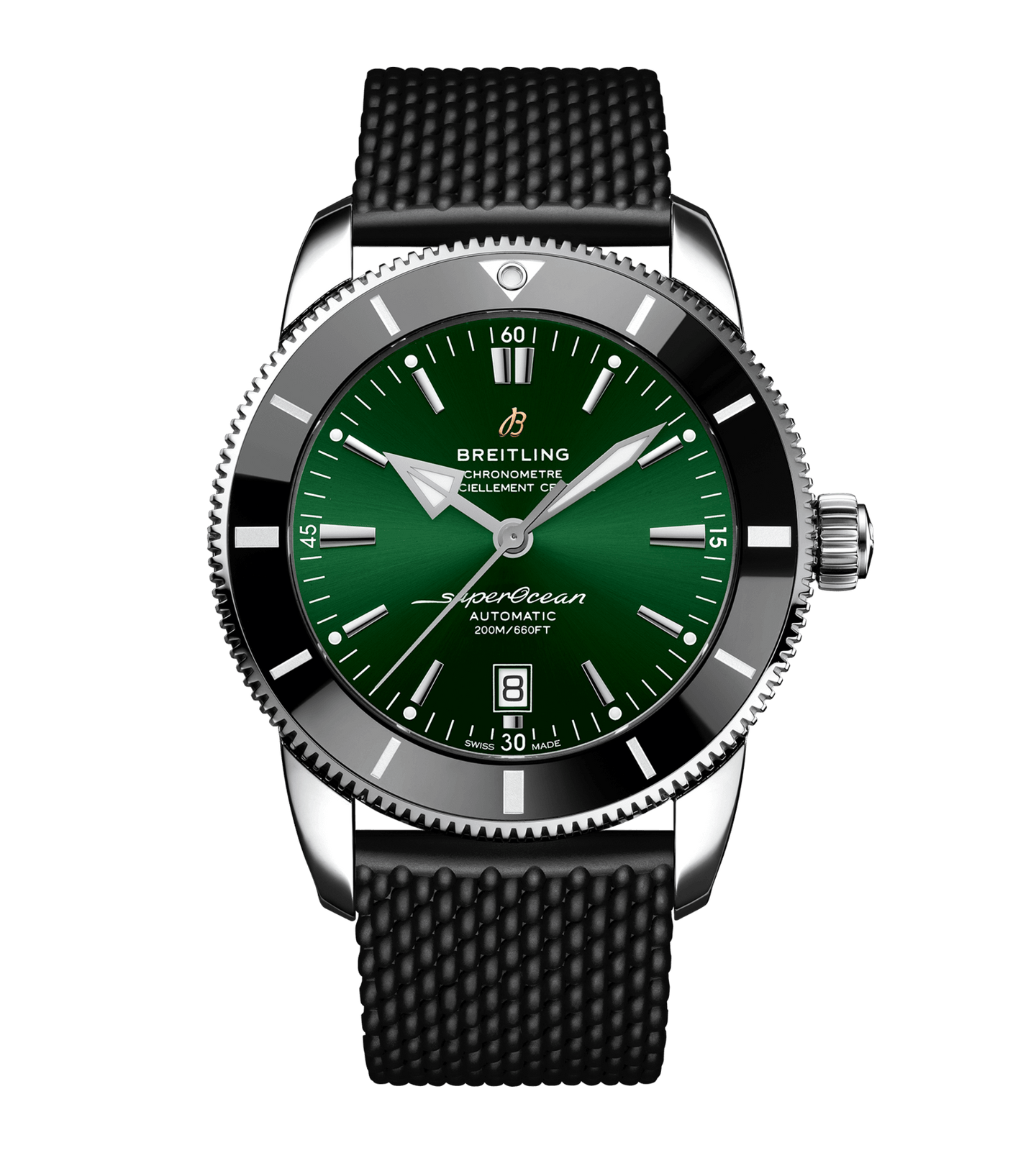 Breitling Superocean Heritage B20 Automatic on Rubber Watch with Green Dial