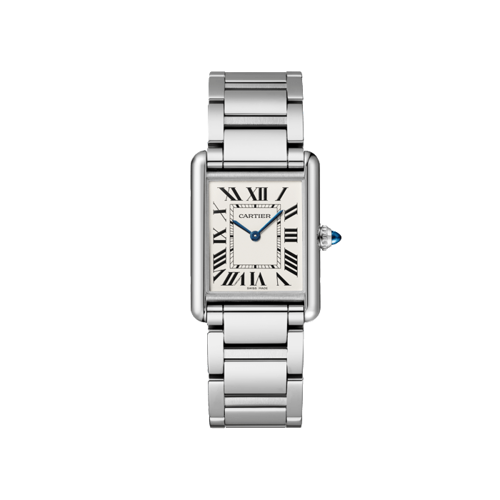 Tank Must De Cartier Watch with Silvered Dial