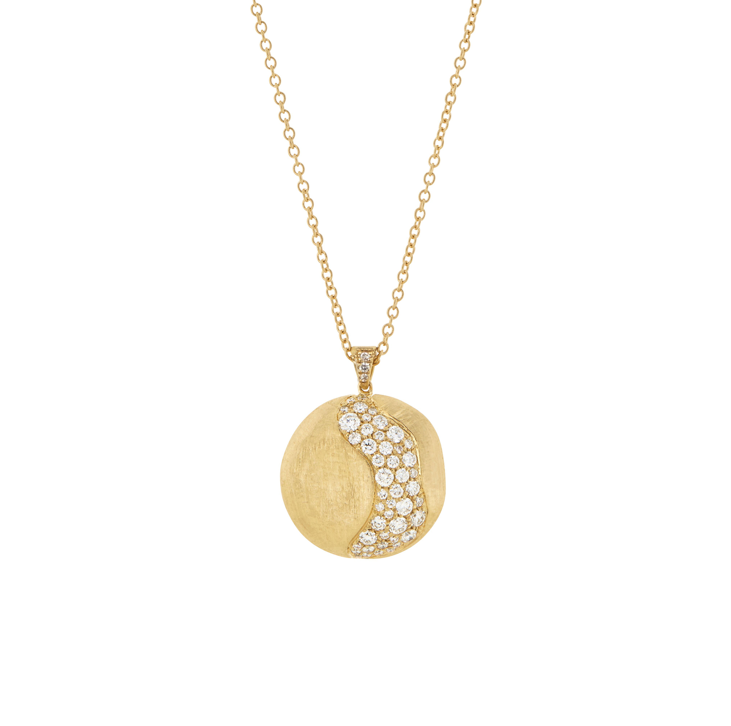 Marco Bicego Africa Yellow Gold Diamond Pendant Necklace