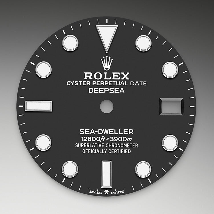 Black Dial on Rolex Sea-Dweller Deepsea in Oystersteel - M136660-0004 at Fink's Jewelers