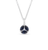 White Gold Reversible Blue Sapphire and Diamond Pendant