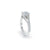 The Studio Collection Princess Cut Center Diamond and Split Diamond Shank Engagement Ring