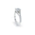 The Studio Collection Princess Cut Center Diamond and Split Diamond Shank Engagement Ring