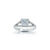 The Studio Collection Princess Cut Center Diamond and Split Diamond Shank Engagement Ring