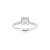 The Studio Collection Cushion Center Prong-Set Diamond and Diamond Pavé Shank Engagement Ring