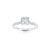 The Studio Collection Cushion Center Prong-Set Diamond and Diamond Pavé Shank Engagement Ring