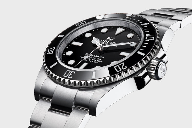 Side of Rolex Submariner Date at Fink's Jewelers