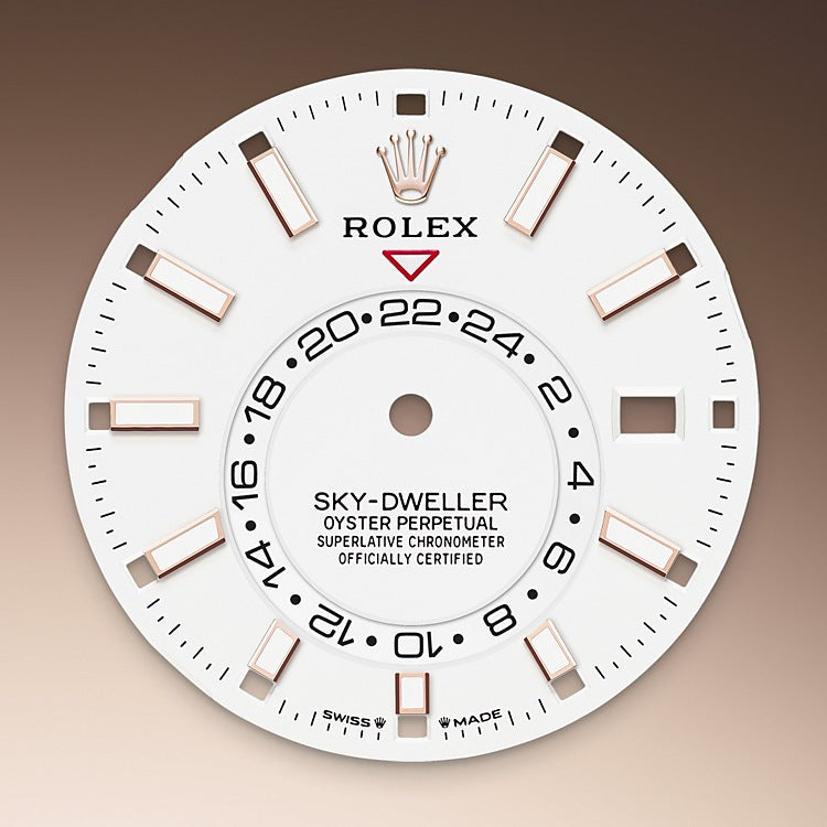 Intense White Dial on Rolex Sky-Dweller in Everose Gold - M336235-0003 at Fink's Jewelers