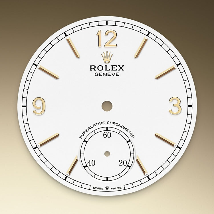 Intense White Dial on Rolex 1908 in 18 kt Yellow Gold, Polished Finish - M52508-0006 at Fink's Jewelers