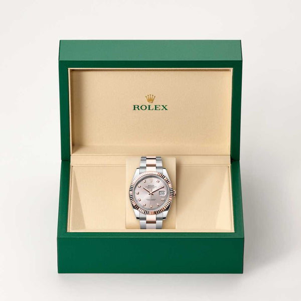 Rolex Datejust in Everose Rolesor - combination of Oystersteel and