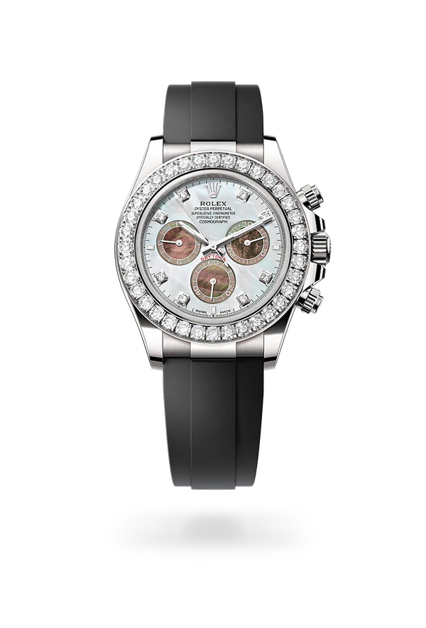  Cosmograph Daytona with Oyster, 40 mm, white gold and diamonds