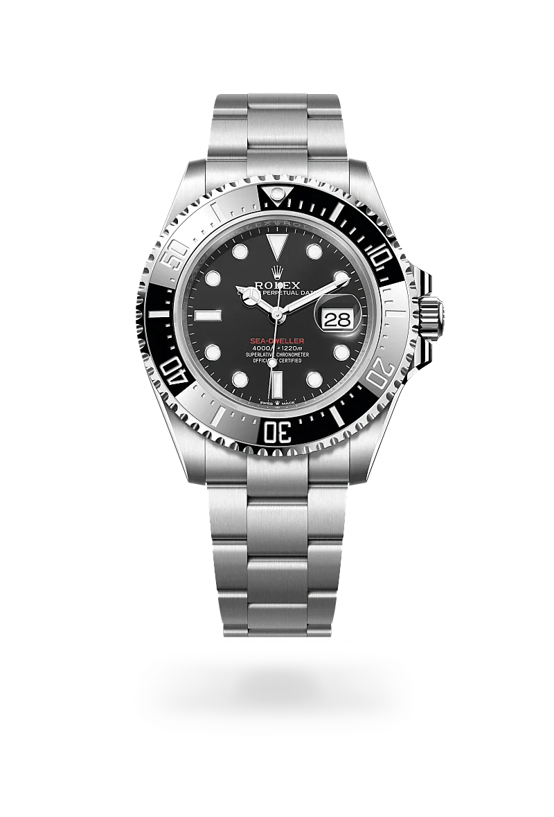Rolex Sea-Dweller in Oystersteel, m126600-0002 Upright with Shadow - Fink's Jewelers