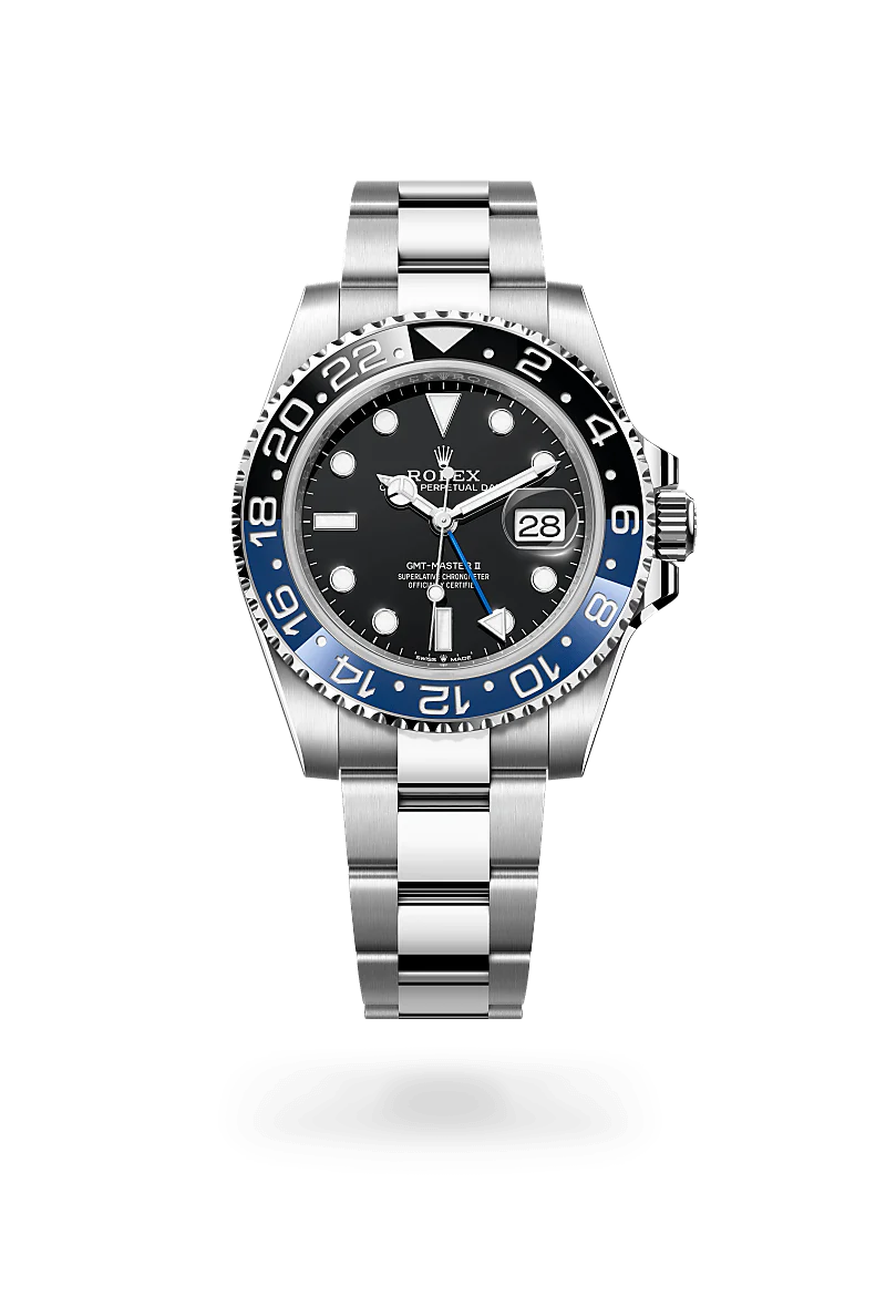 Rolex GMT-Master II in Oystersteel, m126710blnr-0003 Upright with Shadow - Fink's Jewelers