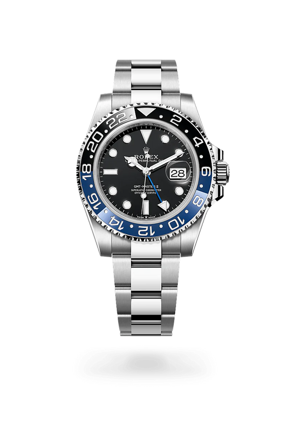Rolex GMT-Master II in Oystersteel, m126710blnr-0003 Upright with Shadow - Fink's Jewelers