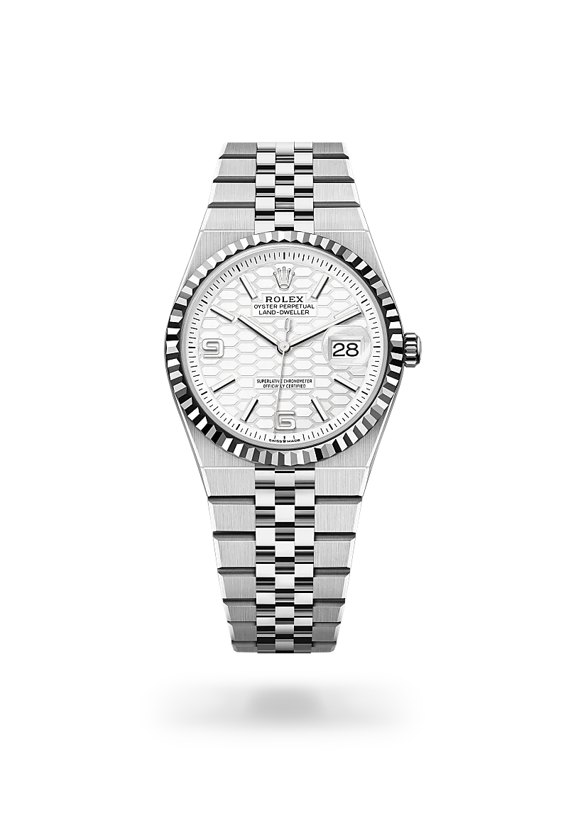  Land-Dweller 36 with Oyster, 36 mm, Oystersteel and white gold