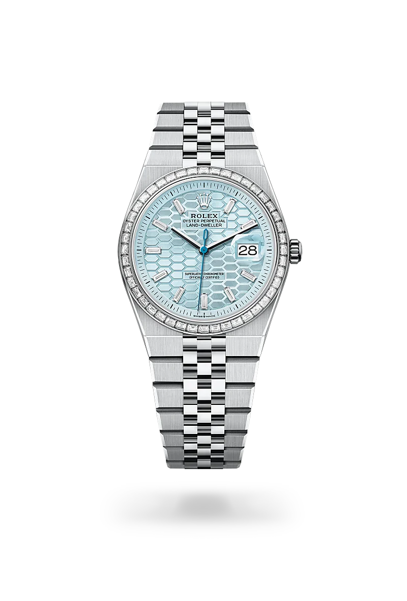  Land-Dweller 36 with Oyster, 36 mm, platinum and diamonds