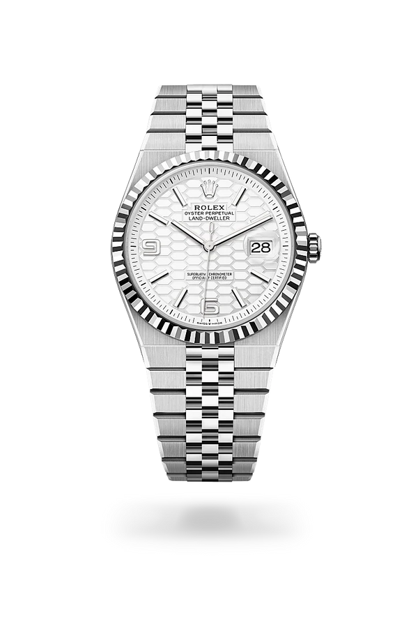  Land-Dweller 40 with Oyster, 40 mm, Oystersteel and white gold