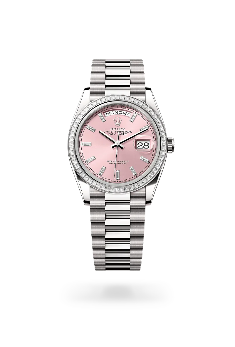  Day-Date 36 with Oyster, 36 mm, white gold and diamonds