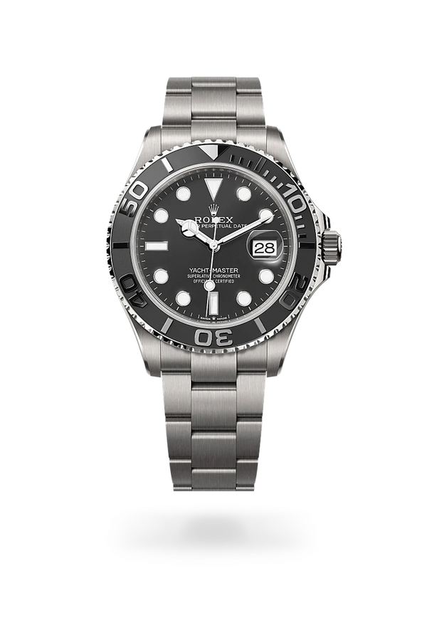 Rolex Yacht-Master 42 in RLX Titanium, m226627-0001 Upright with Shadow - Fink's Jewelers