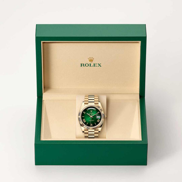 Rolex Day-Date watch in box