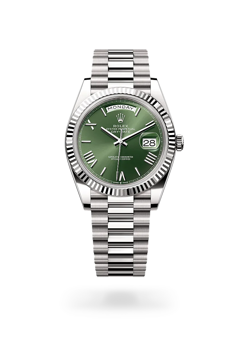  Day-Date 40 with Oyster, 40 mm, white gold