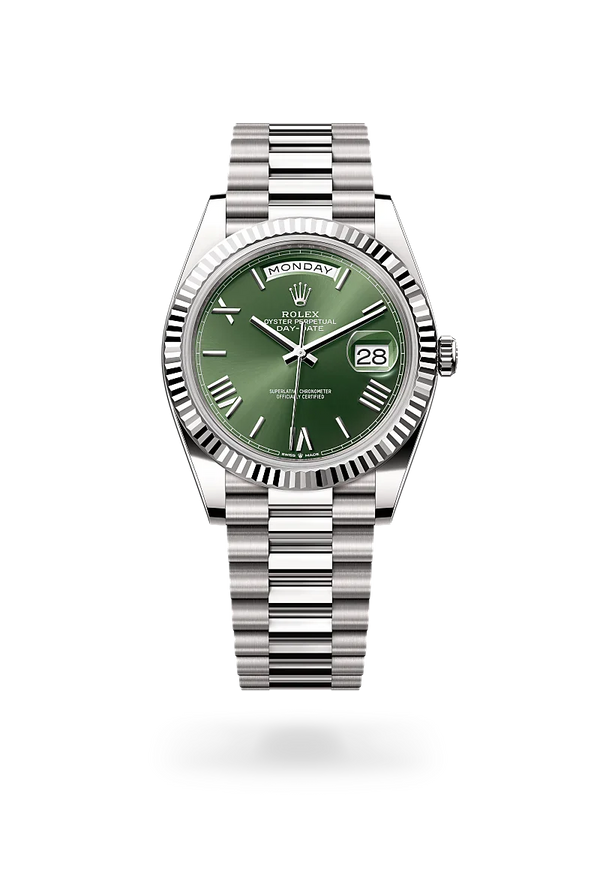  Day-Date 40 with Oyster, 40 mm, white gold