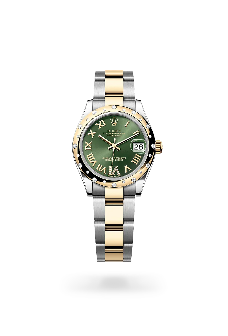  Datejust 31 with Oyster, 31 mm, Oystersteel, yellow gold and diamonds
