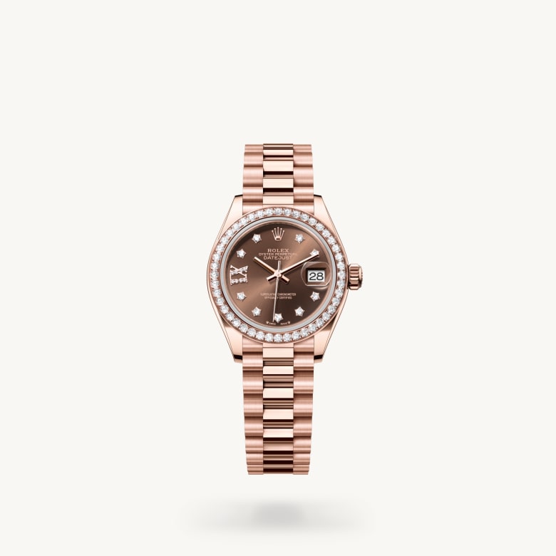 Rolex Lady-Datejust in 18 kt Everose gold, M279135RBR-0001