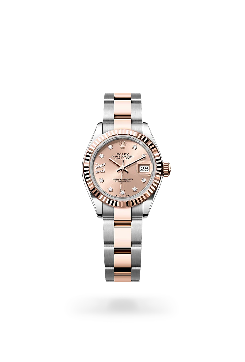 Lady-Datejust with Oyster, 28 mm, Oystersteel and Everose gold