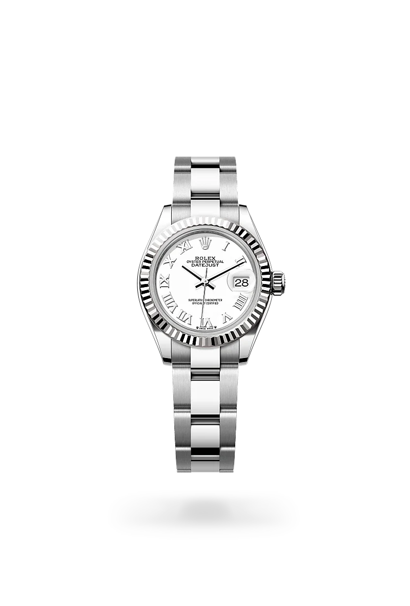  Lady-Datejust with Oyster, 28 mm, Oystersteel and white gold