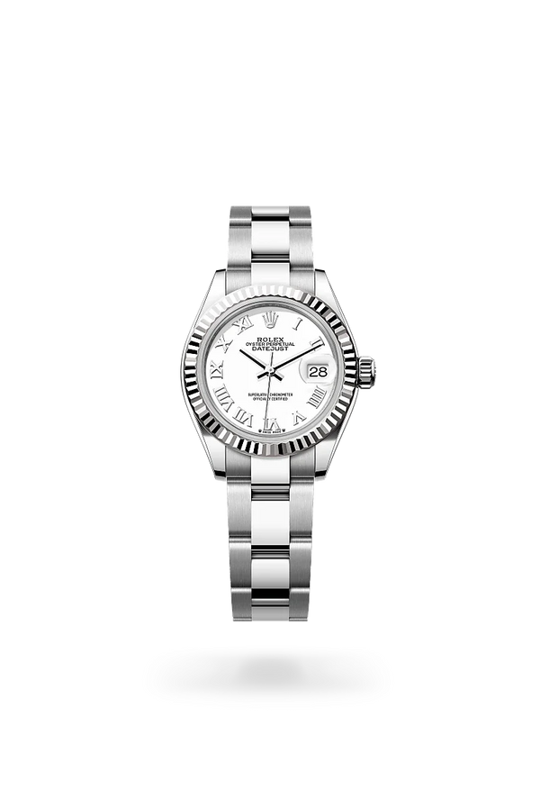  Lady-Datejust with Oyster, 28 mm, Oystersteel and white gold
