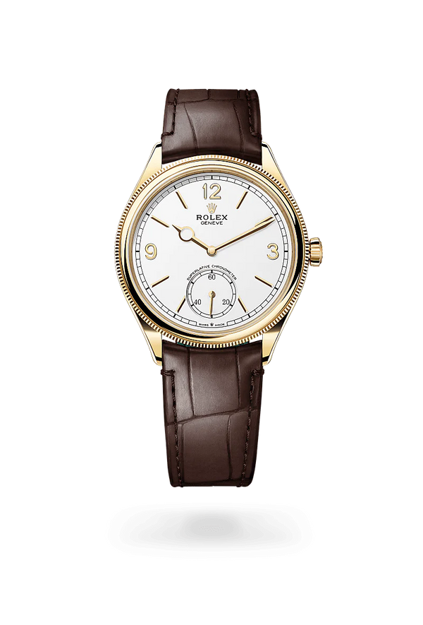 Rolex 1908 in Yellow Gold, m52508-0006 Upright with Shadow - Fink's Jewelers