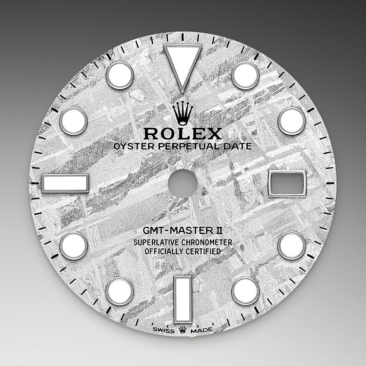 Meteorite Dial on Rolex GMT-Master II in White Gold - M126719BLRO-0002 at Fink's Jewelers