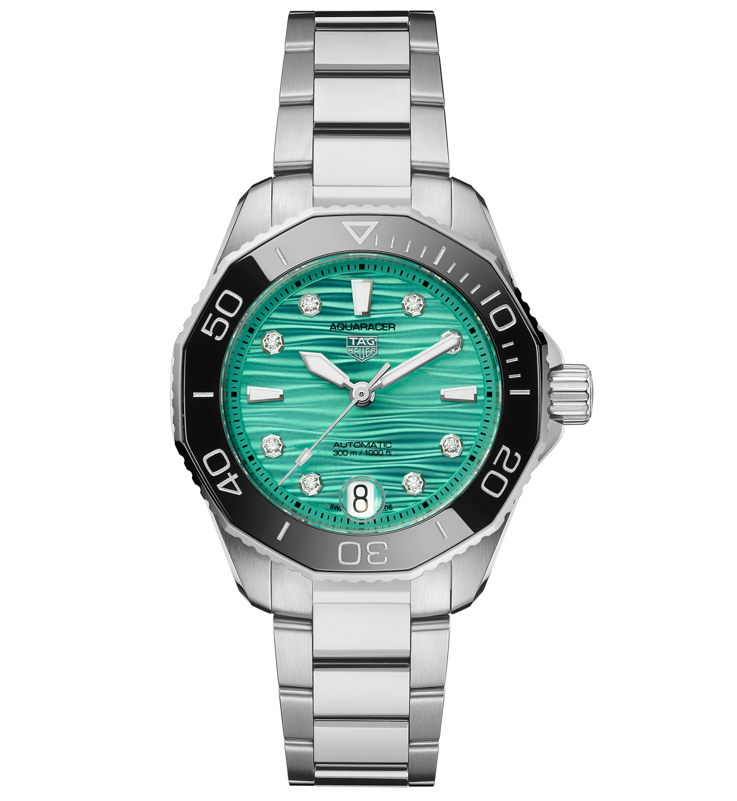 TAG Heuer Aquaracer Professional 300 Watch with a Bold Turquoise Dial