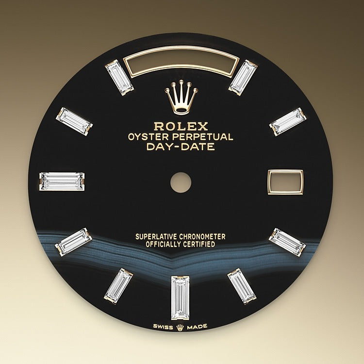 Onyx Dial on Rolex Day-Date 40 in Yellow Gold - M228238-0059 at Fink's Jewelers